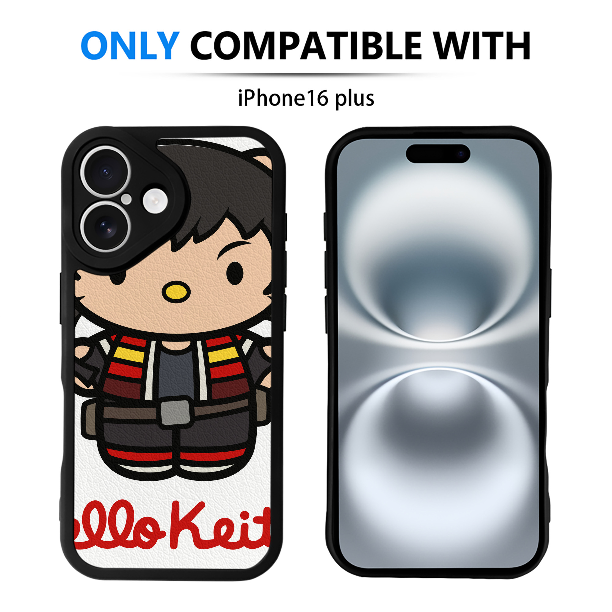 （画像用） Hello Kitty ハローキティ 【iPhone 16シリーズ対応】シリコンスマホケース（レザー調） 材質：シリコン